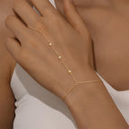 ROXI צמיד כסף סטרלינג 925 לב/כוכב זירקון עם עיצוב אצבע לנשים שרשרת יד