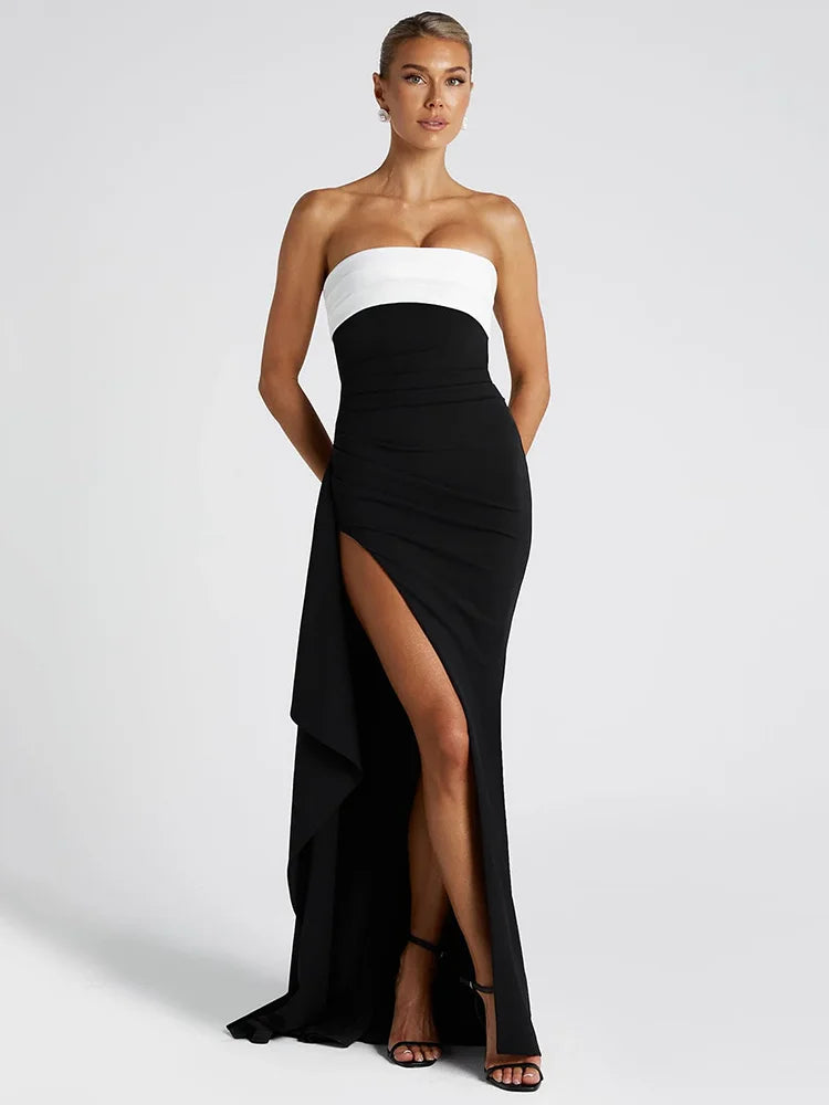 שמלת מקסי-סקרלט